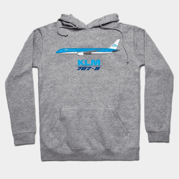 KLM 787-9 Hoodie by SteveHClark